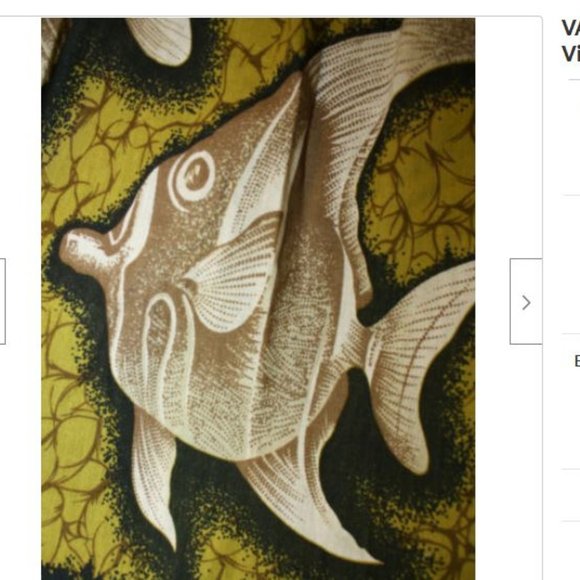 Vanessa Virginia Baxter Bay Dress 4 Fish Vintage - Picture 6 of 10